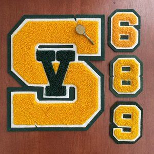 SV Vintage Varsity Letter Patches | High School Letter Patches | Ready to Ship